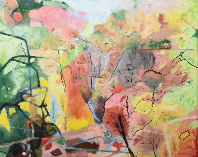 31蕭俊欽《入選》‧ 虹橋楓情　91×72.5cm