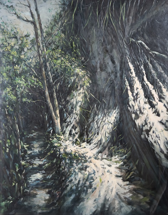 36黃家承《入選》‧  山嚴巨壁　116.5×91cm