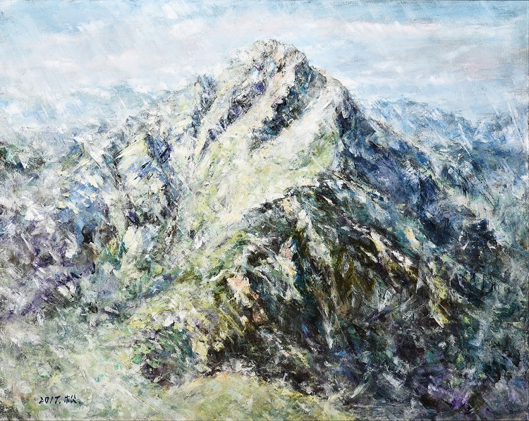 38翁國松《入選》‧  登峰兆吉　72.5×91cm