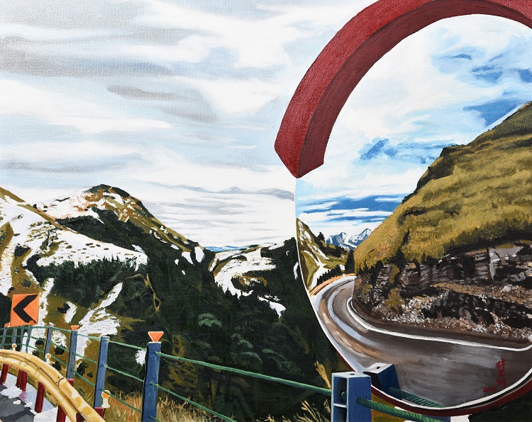 39林文洲《入選》‧ 合歡山景觀公路　80×100cm