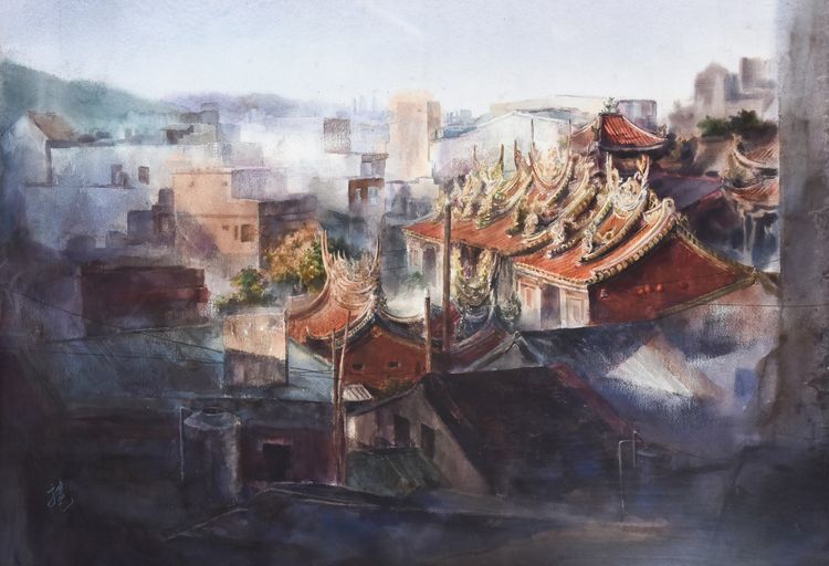 14張家龍《入選》‧  祈pray　73×110cm