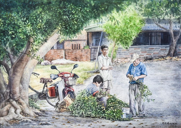 18許耿瑋《入選》‧  農閒　75×106cm