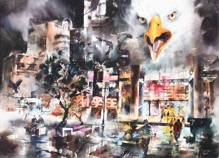 20廖書瑤《入選》‧  生存競爭　104×75cm