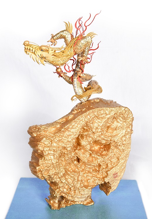 21陳一中《入選》‧ 黃金龍　50×28×21cm