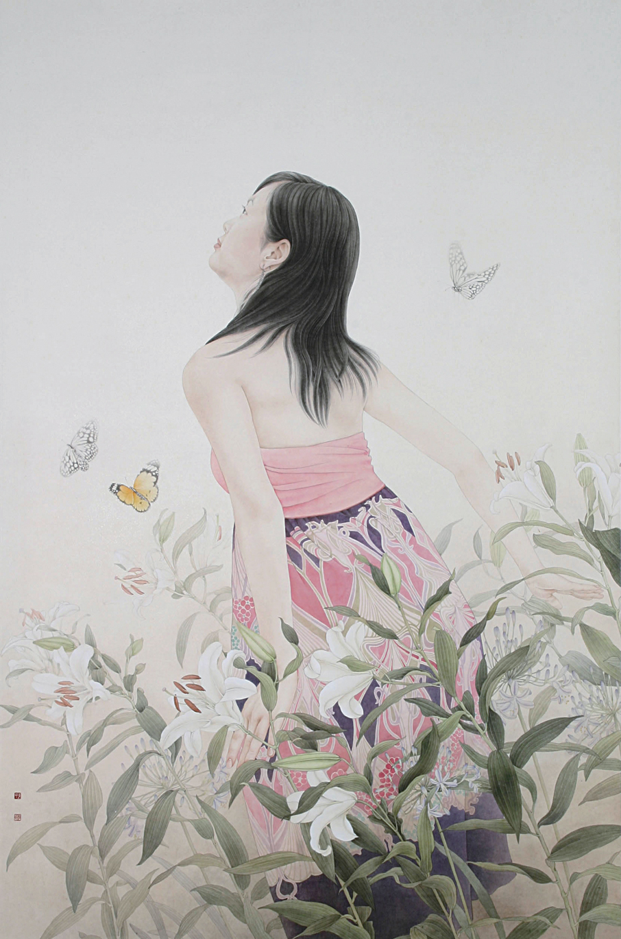 第十一屆 南投縣玉山美術獎 優選 水墨類 陳柏志 蝶舞 