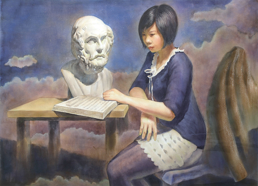 第十一屆 南投縣玉山美術獎 入選 水彩類 蘇湘竹 對話  