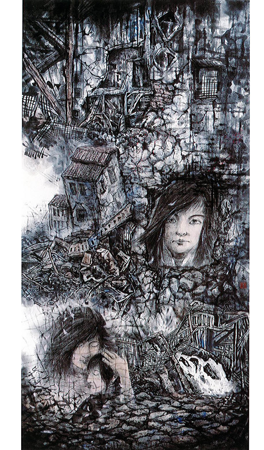 第十五屆 南投縣玉山美術獎 水墨類入選  葉千豪-親情可貴 