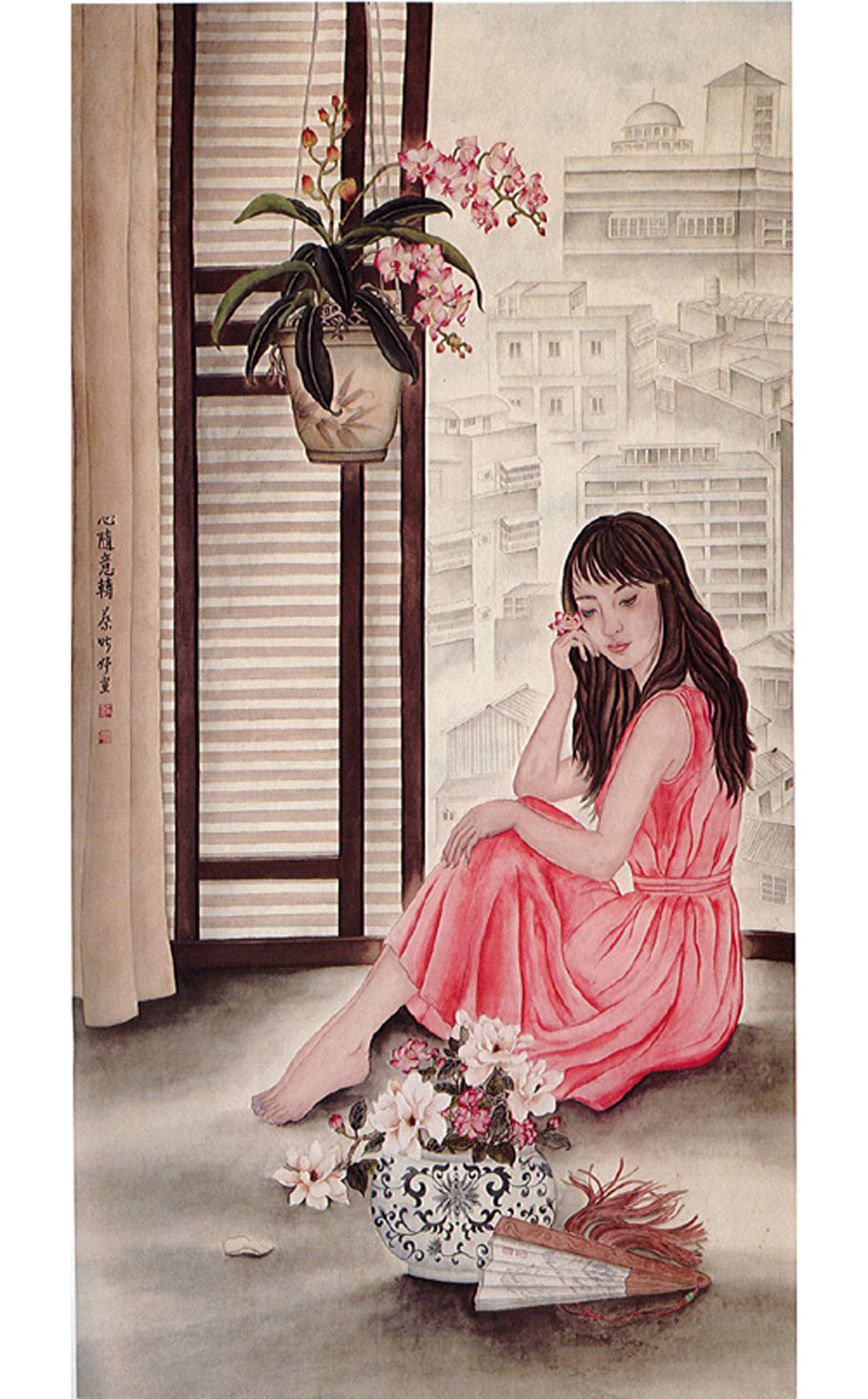 第十九屆 南投縣玉山美術獎 水墨膠彩類入選 蔡昕妤-心隨意轉 