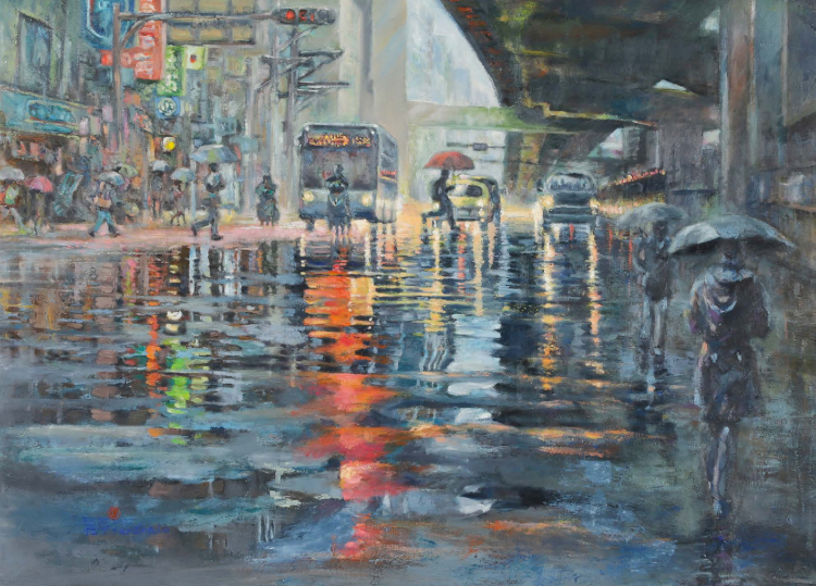 城市雨景