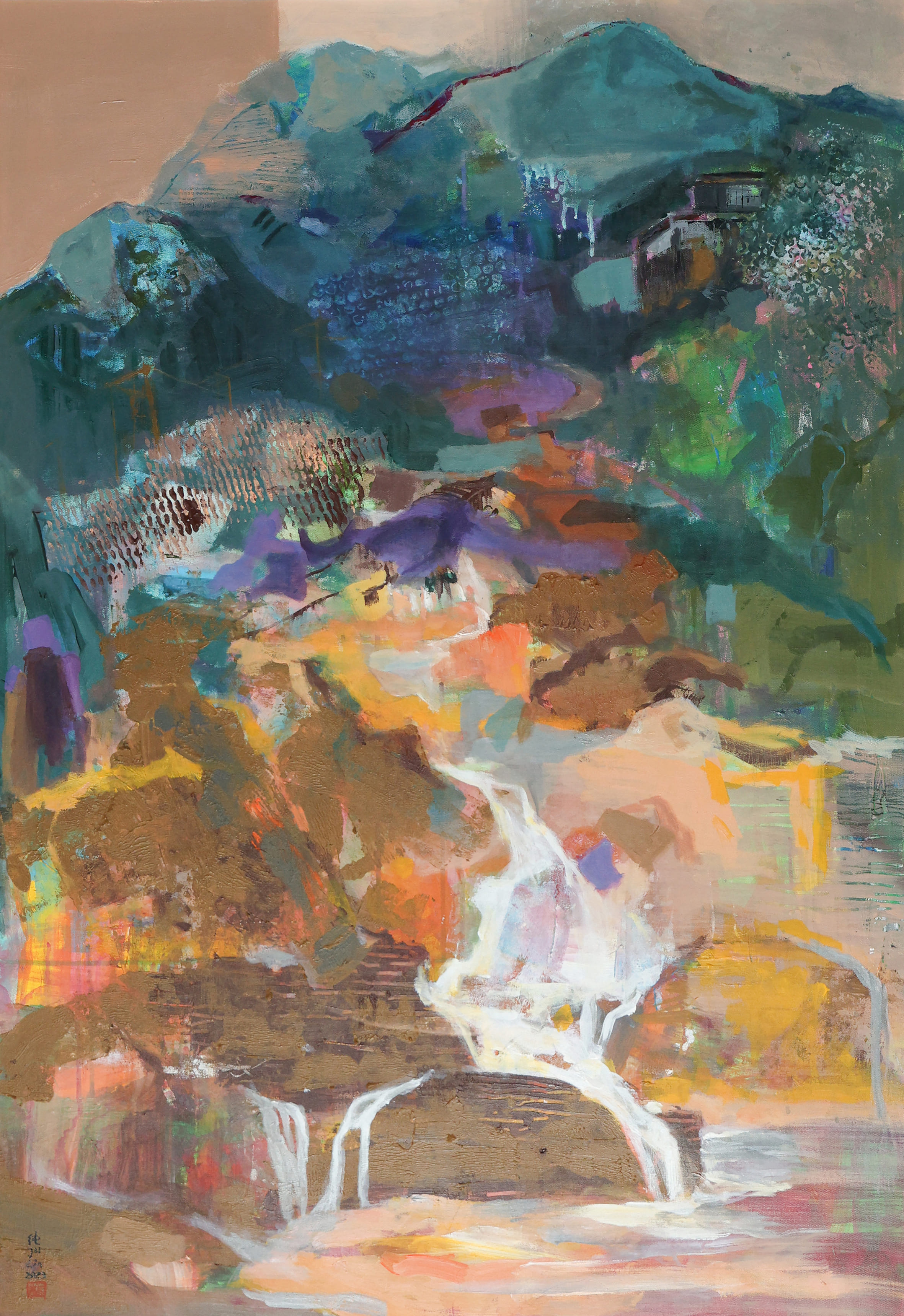 35-0W0A0928-林純珠-流金歲月(二)濂洞溪印記-116.5x80cm-入選