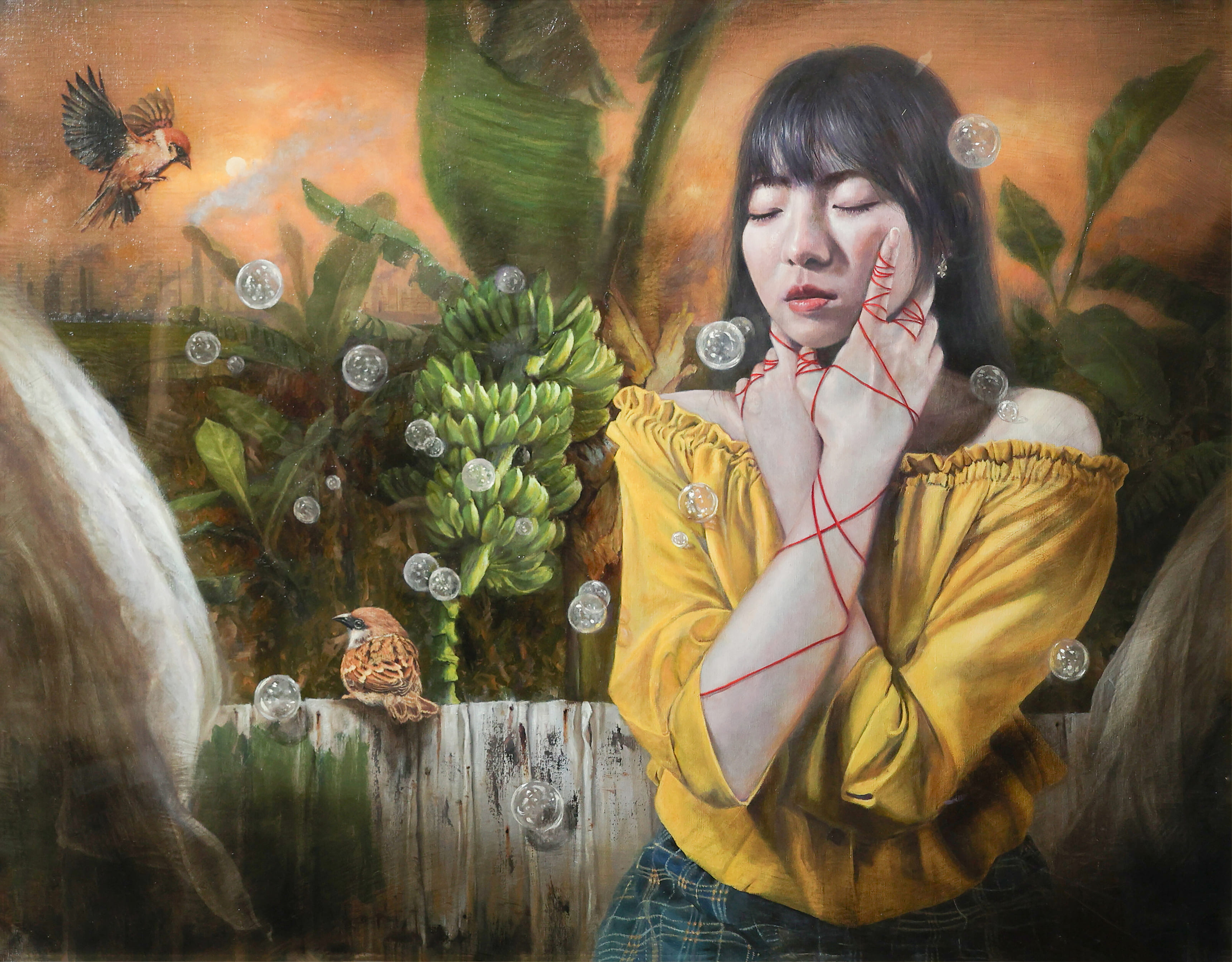 15-0W0A0951-紙張反射-朱慧芬-思鄉情怯-116.5x91cm-佳作