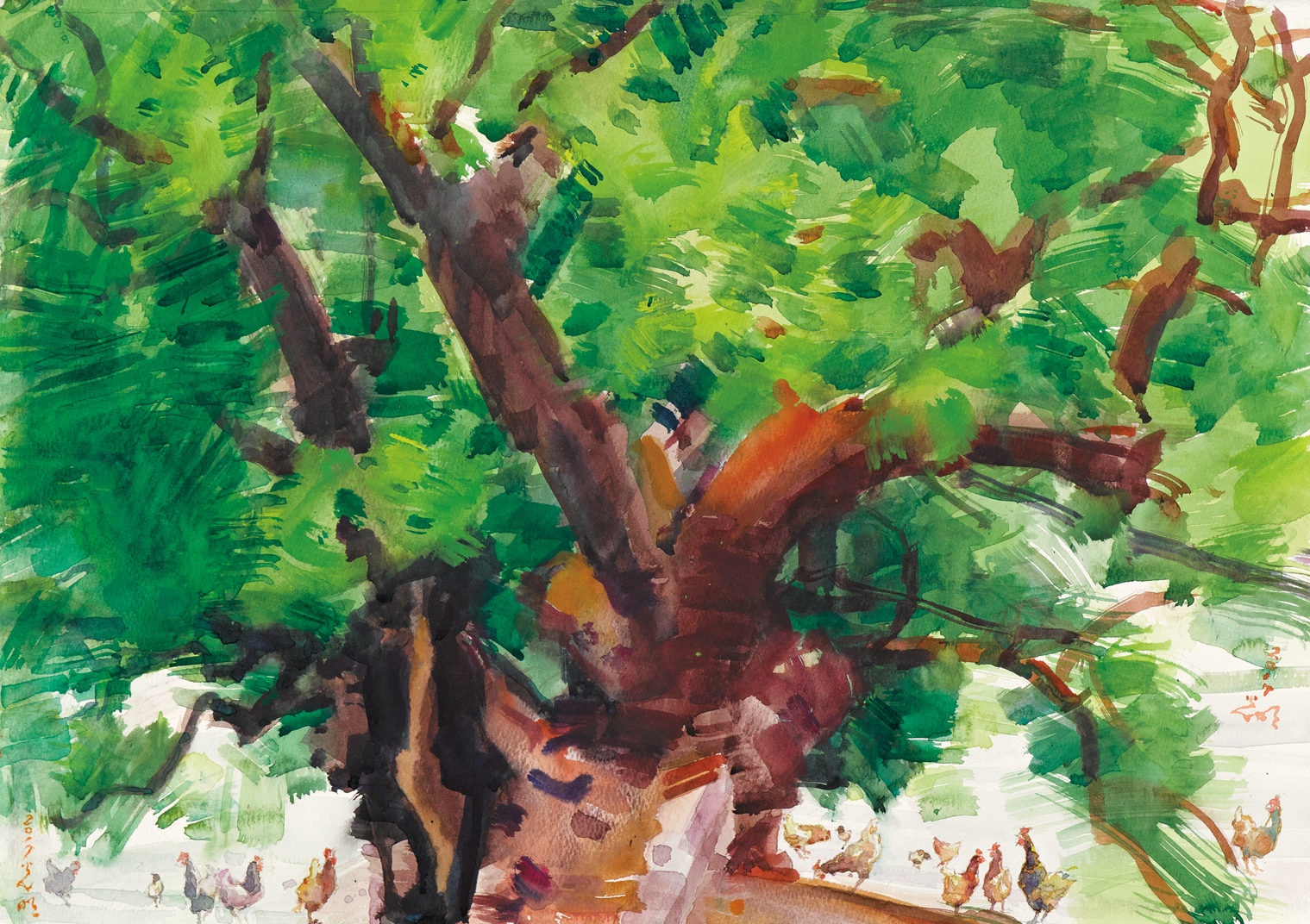Image-茄苳神木　2017　水彩　39.4 x 54 cm