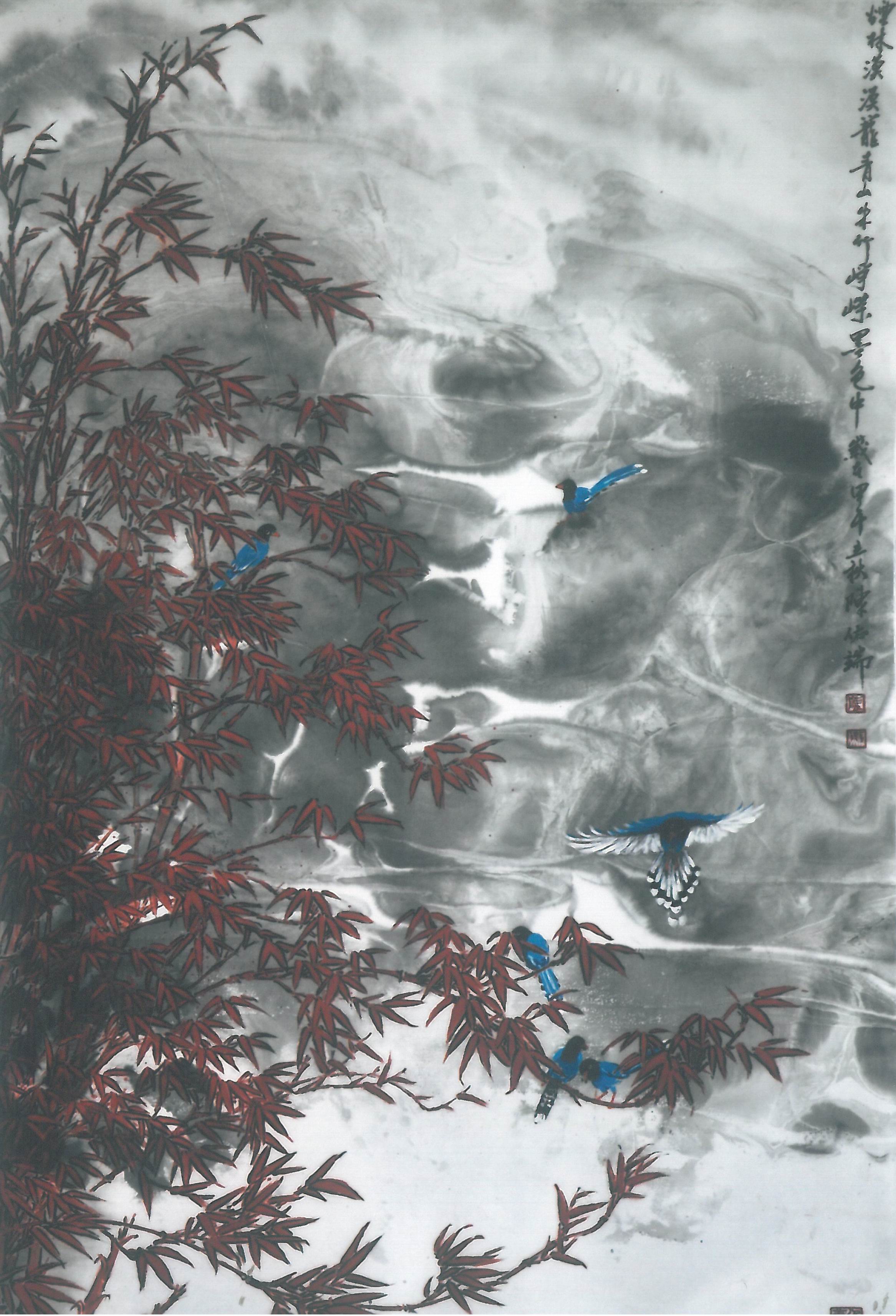Image-陳聰海-朱竹藍鵲