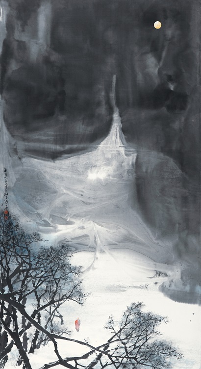 Image-林富源_月夜寒山140x76cm2018-1