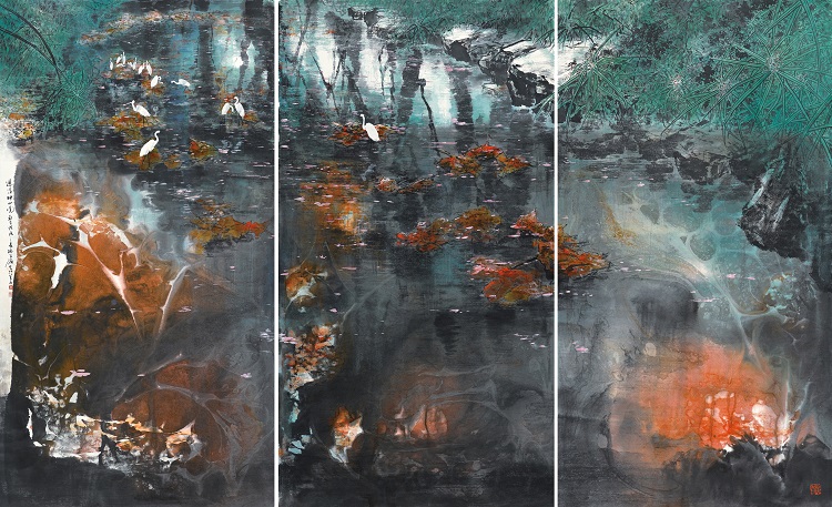 Image-林富源_迷漾映心境142x232cm2018-1