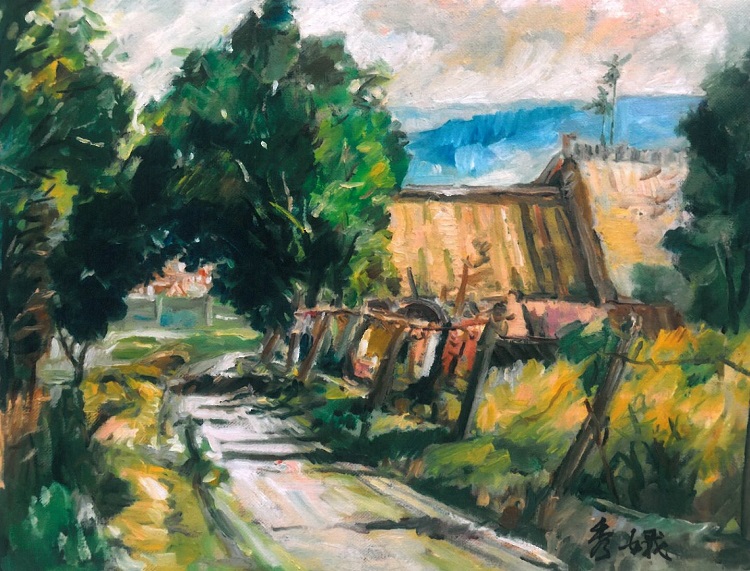 Image-戴秀娥作品 鄉村風光 油畫