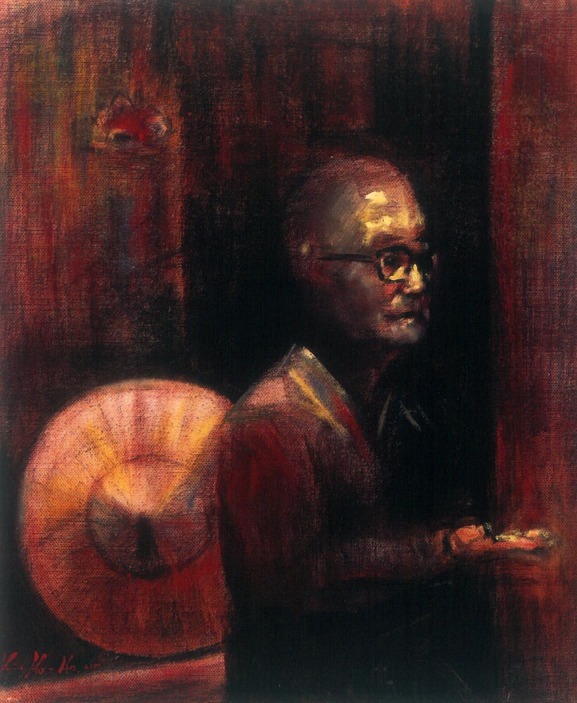 Image-許合和作品 戲說古早 油畫