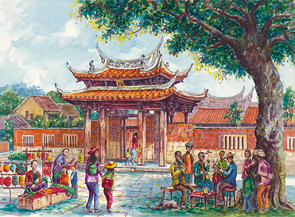 Image-陳青宏 水彩 古蹟